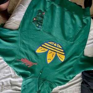 Adidas Green and Yellow Sweatshirt Vibrant Athletic Style